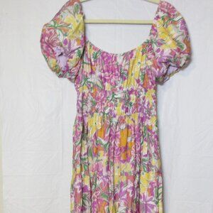 ASTR The Label Florentina Midi Dress in Pink Floral